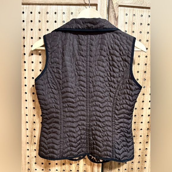 The North Face Reversible Quilted Vest Brown & Leopard S - Picture 4 of 6